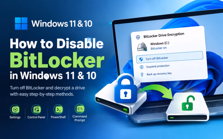 How to disable BitLocker in Windows 11 and 10